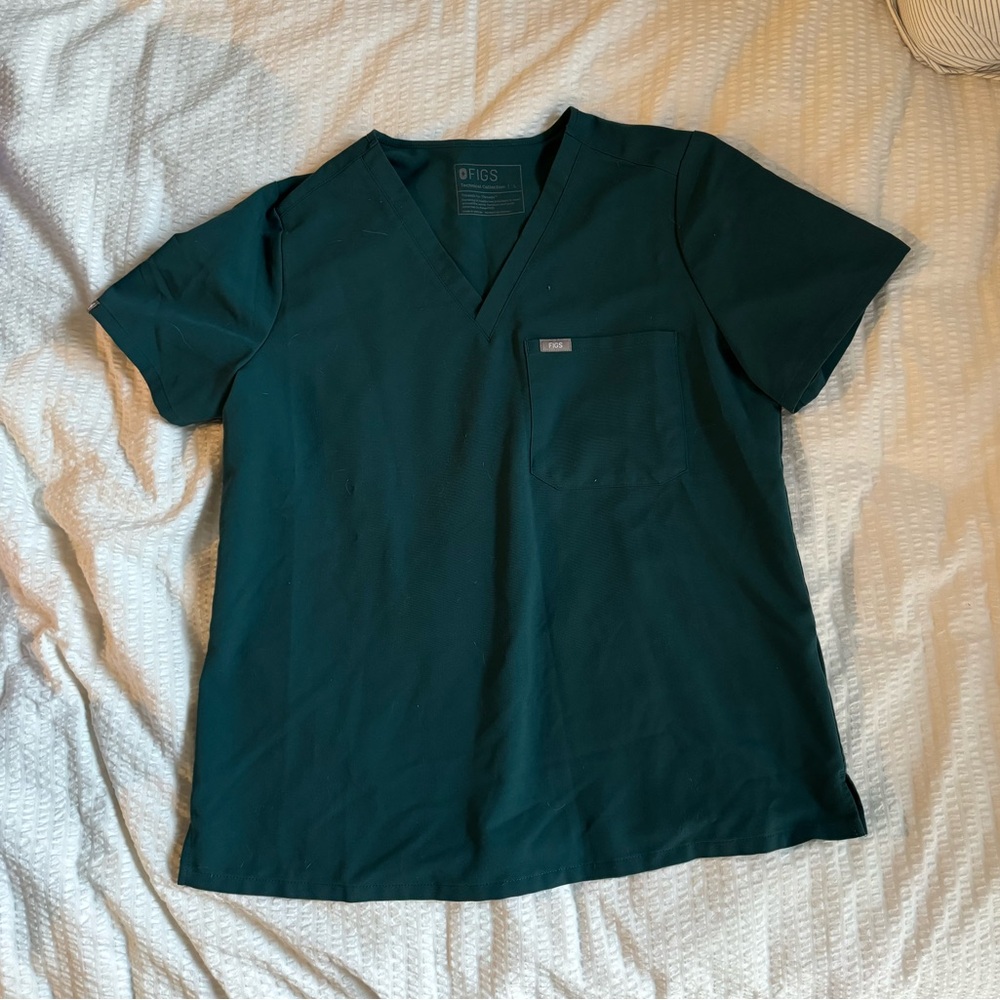 FIGS Catarina One-Pocket Scrub Top- Caribbean Blue